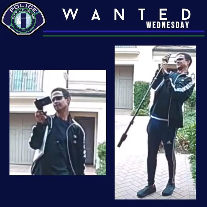 缉一名男子使用自拍杆女孩卧室z6尊龙网站注意：尔湾警方通(图2)